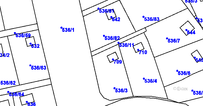 Parcela st. 536/10 v KÚ Svinařov u Kladna, Katastrální mapa
