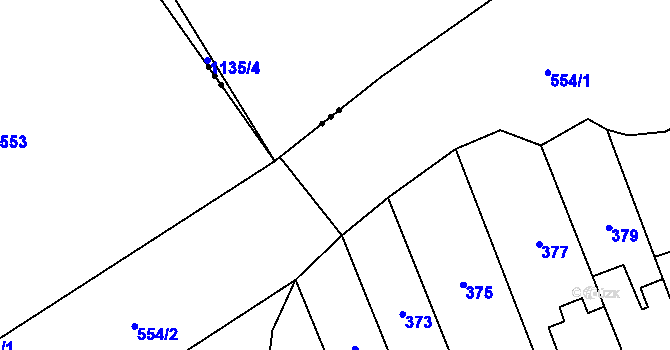 Parcela st. 554 v KÚ Svinařov u Kladna, Katastrální mapa