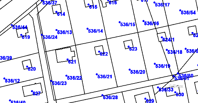 Parcela st. 622 v KÚ Svinařov u Kladna, Katastrální mapa