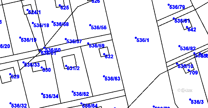 Parcela st. 632 v KÚ Svinařov u Kladna, Katastrální mapa