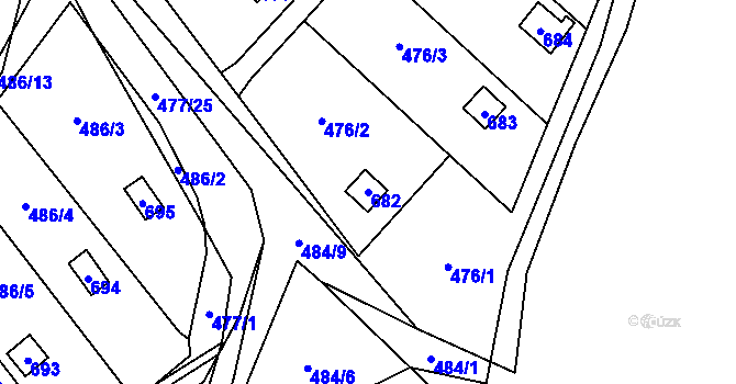 Parcela st. 682 v KÚ Svinařov u Kladna, Katastrální mapa