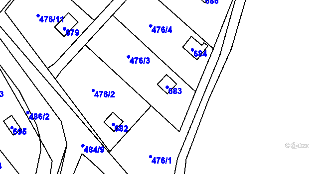 Parcela st. 683 v KÚ Svinařov u Kladna, Katastrální mapa