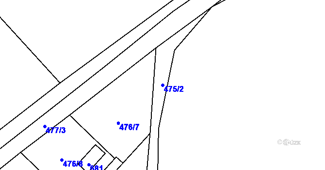 Parcela st. 475/2 v KÚ Svinařov u Kladna, Katastrální mapa