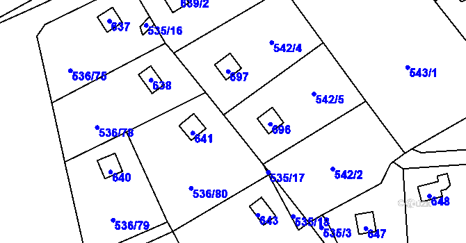 Parcela st. 535/15 v KÚ Svinařov u Kladna, Katastrální mapa