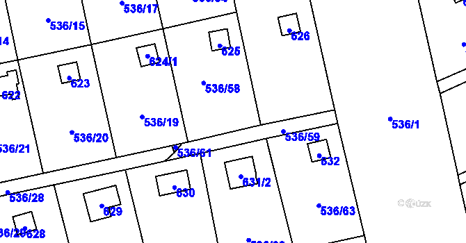 Parcela st. 536/57 v KÚ Svinařov u Kladna, Katastrální mapa