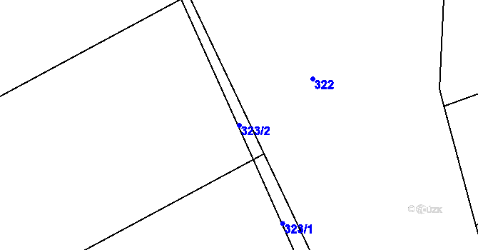 Parcela st. 323/2 v KÚ Svinařov, Katastrální mapa