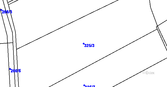 Parcela st. 325/3 v KÚ Svinařov, Katastrální mapa