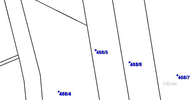 Parcela st. 468/5 v KÚ Svinařov, Katastrální mapa