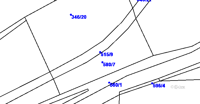 Parcela st. 515/9 v KÚ Svinařov, Katastrální mapa
