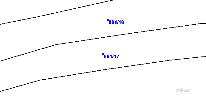 Parcela st. 661/17 v KÚ Svinařov, Katastrální mapa