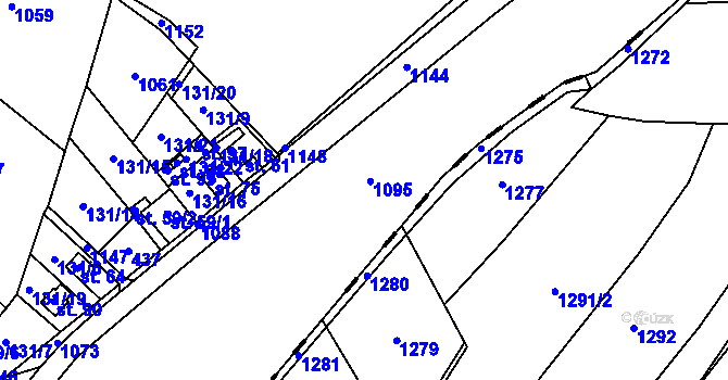 Parcela st. 124 v KÚ Raškovice u Přelouče, Katastrální mapa