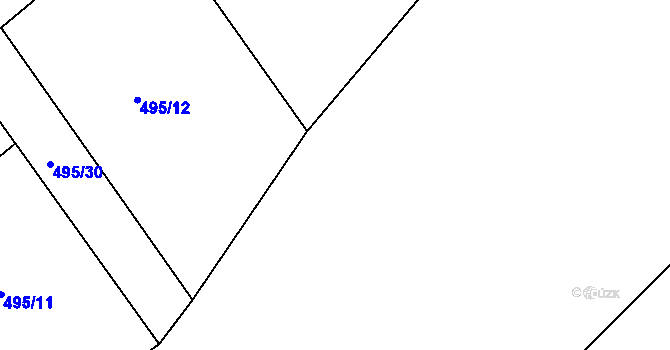 Parcela st. 495/15 v KÚ Svinčany, Katastrální mapa