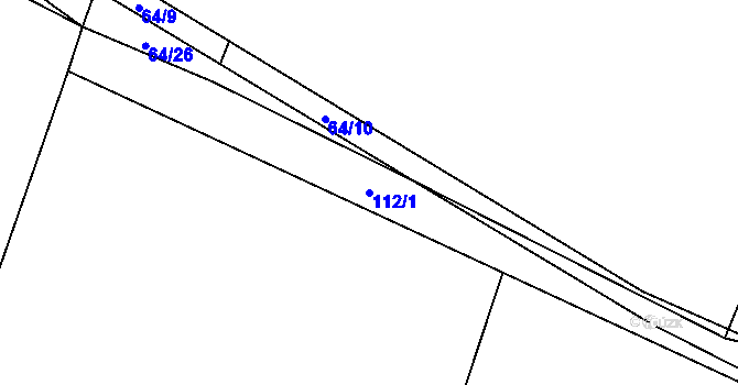 Parcela st. 112/1 v KÚ Svinětice, Katastrální mapa