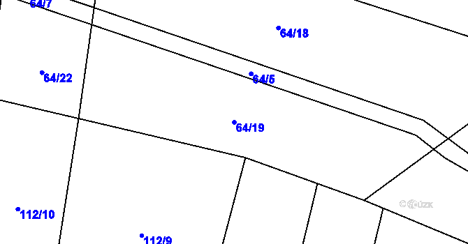 Parcela st. 64/19 v KÚ Svinětice, Katastrální mapa