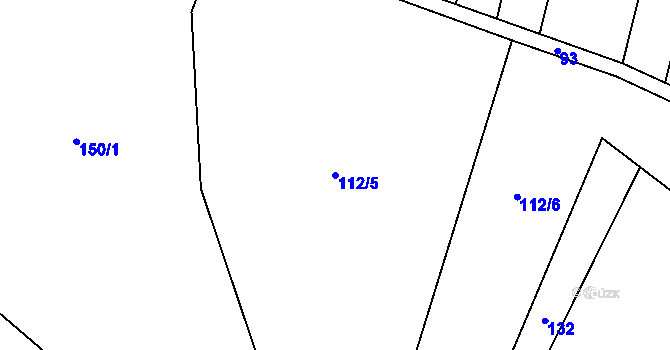 Parcela st. 112/5 v KÚ Svinětice, Katastrální mapa