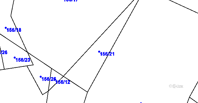 Parcela st. 156/21 v KÚ Svinětice, Katastrální mapa