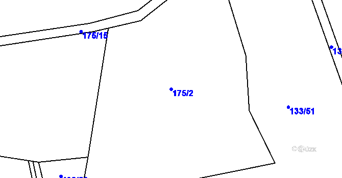 Parcela st. 175/2 v KÚ Svinný, Katastrální mapa