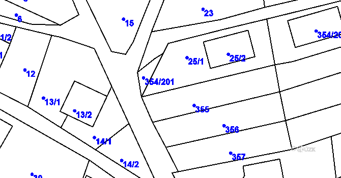 Parcela st. 26 v KÚ Svinošice, Katastrální mapa
