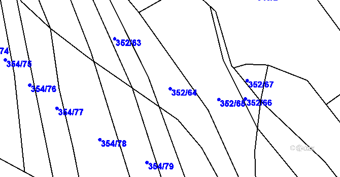Parcela st. 352/64 v KÚ Svinošice, Katastrální mapa