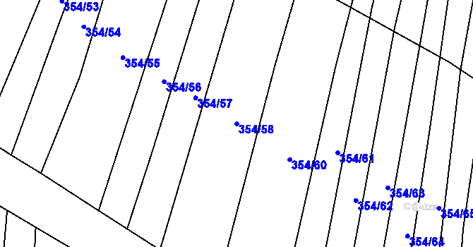 Parcela st. 354/58 v KÚ Svinošice, Katastrální mapa