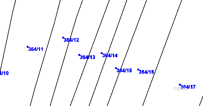 Parcela st. 364/14 v KÚ Svinošice, Katastrální mapa