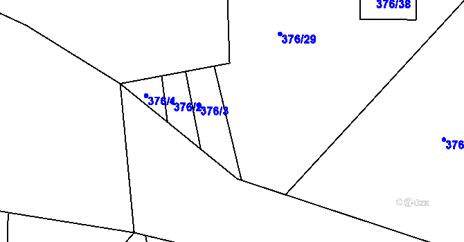 Parcela st. 376/4 v KÚ Svinošice, Katastrální mapa
