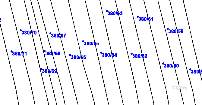 Parcela st. 380/64 v KÚ Svinošice, Katastrální mapa