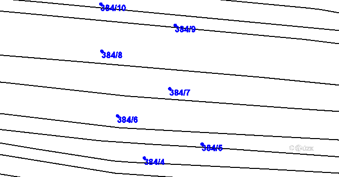 Parcela st. 384/7 v KÚ Svinošice, Katastrální mapa