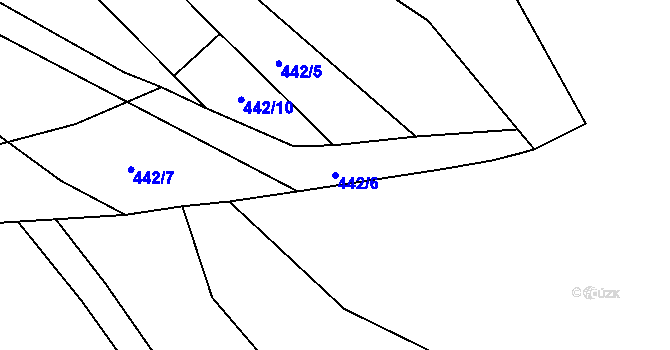 Parcela st. 442/6 v KÚ Svinošice, Katastrální mapa