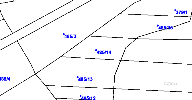 Parcela st. 485/14 v KÚ Svinošice, Katastrální mapa