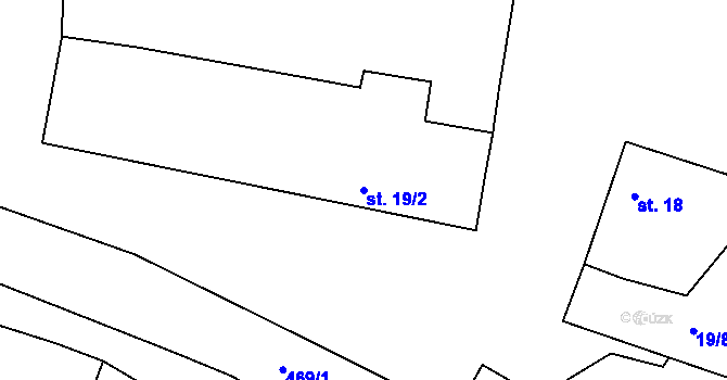Parcela st. 19/2 v KÚ Kundratice u Svinů, Katastrální mapa
