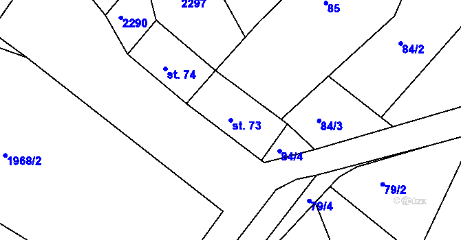 Parcela st. 73 v KÚ Svitávka, Katastrální mapa