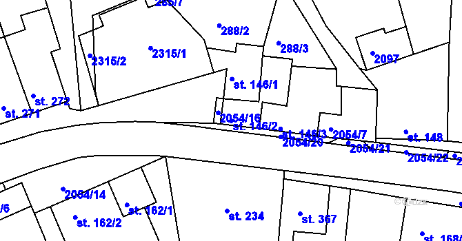 Parcela st. 146/2 v KÚ Svitávka, Katastrální mapa