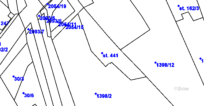Parcela st. 441 v KÚ Svitávka, Katastrální mapa