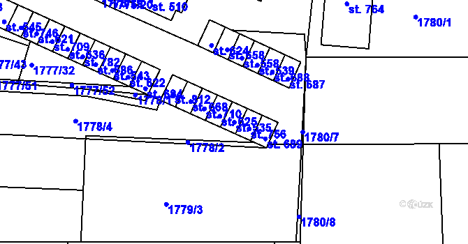 Parcela st. 535 v KÚ Svitávka, Katastrální mapa