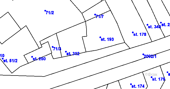 Parcela st. 2039/18 v KÚ Svitávka, Katastrální mapa