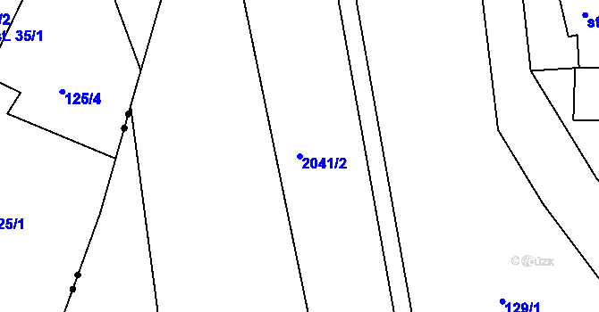 Parcela st. 2041/2 v KÚ Svitávka, Katastrální mapa