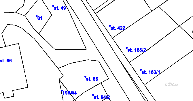 Parcela st. 2040/4 v KÚ Svitávka, Katastrální mapa