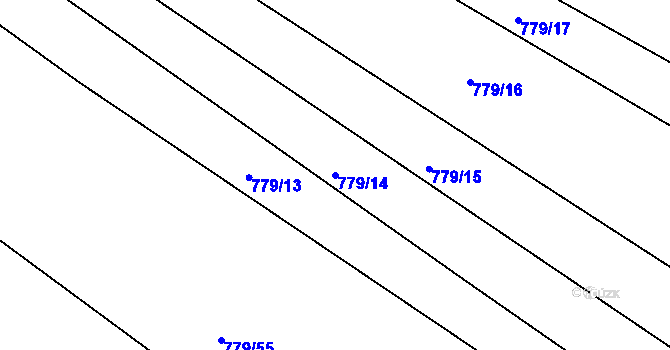 Parcela st. 779/14 v KÚ Svitávka, Katastrální mapa