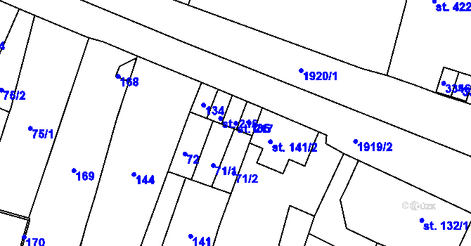 Parcela st. 217 v KÚ Svitavy-město, Katastrální mapa