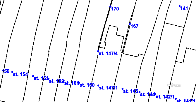 Parcela st. 147/4 v KÚ Svitavy-město, Katastrální mapa