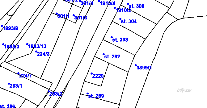 Parcela st. 292 v KÚ Svitavy-předměstí, Katastrální mapa