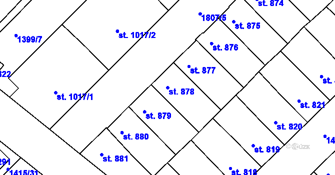 Parcela st. 878 v KÚ Svitavy-předměstí, Katastrální mapa
