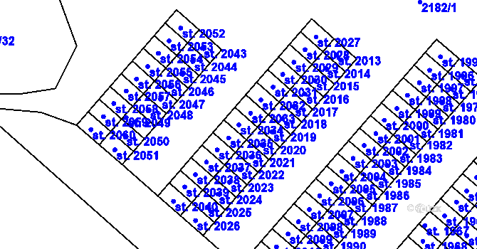 Parcela st. 2034 v KÚ Svitavy-předměstí, Katastrální mapa