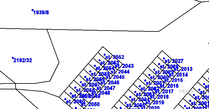 Parcela st. 2052 v KÚ Svitavy-předměstí, Katastrální mapa
