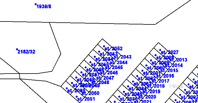 Parcela st. 2053 v KÚ Svitavy-předměstí, Katastrální mapa