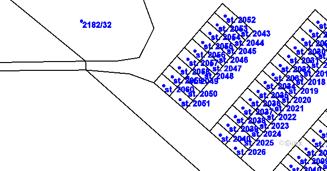 Parcela st. 2060 v KÚ Svitavy-předměstí, Katastrální mapa