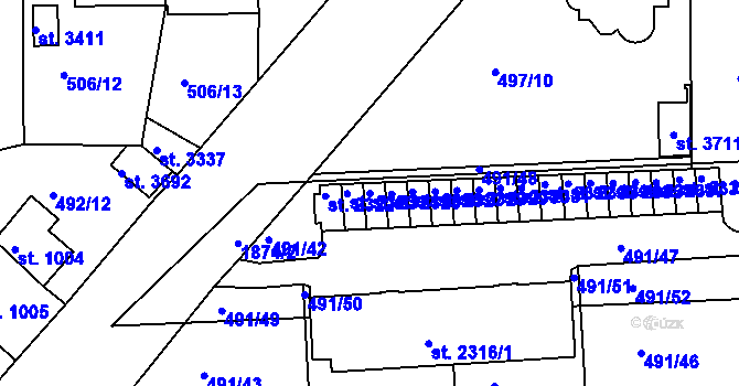 Parcela st. 2324 v KÚ Svitavy-předměstí, Katastrální mapa