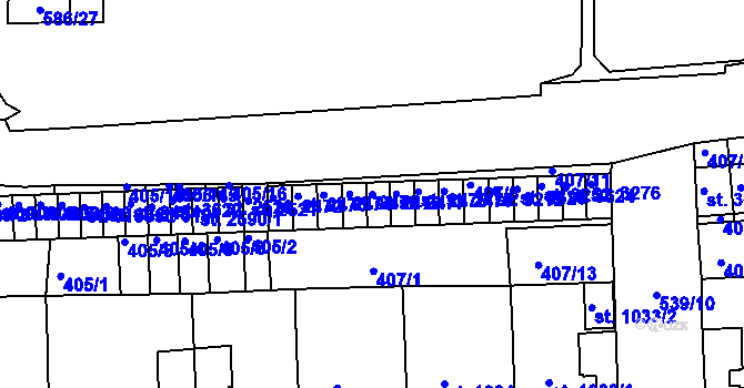 Parcela st. 2476 v KÚ Svitavy-předměstí, Katastrální mapa