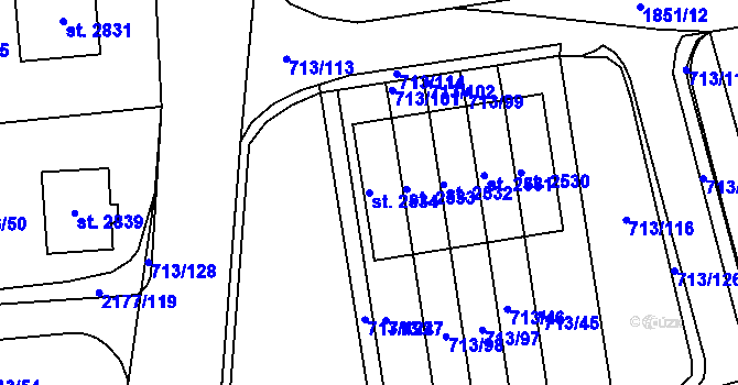 Parcela st. 2534 v KÚ Svitavy-předměstí, Katastrální mapa